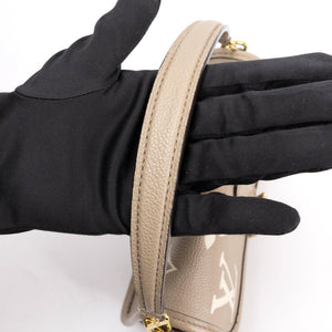 LOUIS VUITTON NANO DIANE BICOLOUR MONOGRAM EMPREINTE LEATHER TOURTERELLE BEIGE /  CREAM GHW (MICROCHIP)