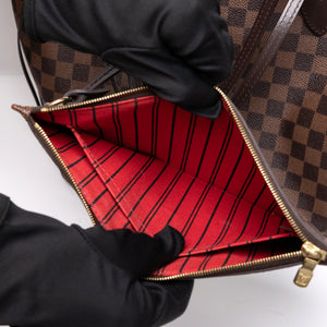 LOUIS VUITTON NEVERFULL MM DAMIER EBENE GHW