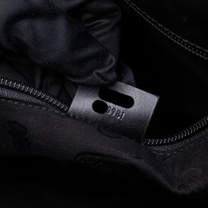 GUCCI SUPREME MESSENGER BAG BLACK COATED CANVAS SHW