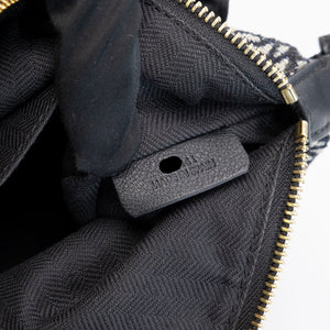 LOEWE CUBI ANAGRAM BAG JACQUARD CANVAS NAVY / BLACK GHW