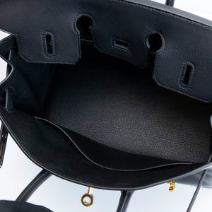 HERMES BIRKIN 25 VOLUPTO BLACK GHW STAMP G
