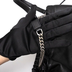 SAINT LAURENT TEDDY BUCKET BAG BLACK LAMBSKIN SHW