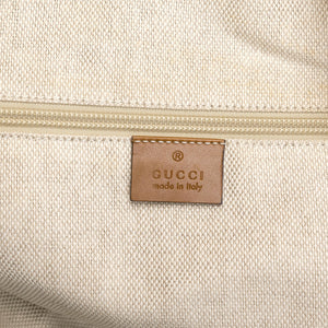 GUCCI BOSTON BAG GG CANVAS BROWN TOTE BAG SHW