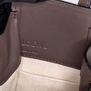 LOEWE MINI HAMMOCK DRAWSTRING BAG GRAINED CALF SKIN DARK TAUPE SHW