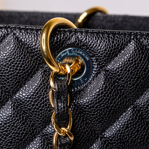 CHANEL CAVIAR GRAND SHOPPING TOTE BAG XL BLACK GHW