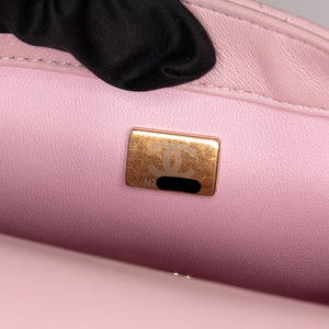 CHANEL 25P TOP HANDLE MINI FLAP BAG （MICROCHIP)