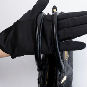 PRADA MINI BONNIE HANDBAG BLACK CALFSKIN GHW