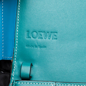 LOEWE SMALL HEEL POUCH GREEN CROSSBODY BAG SHW