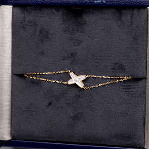 CHAUMET JEUX DE LIENS PENDANT GOLD , MOTHER OF PEARL , DIAMOND