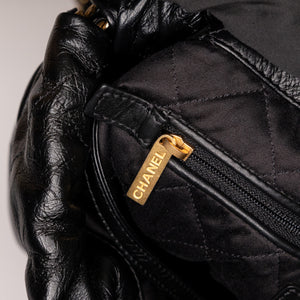 CHANEL 22 BACKPACK CALFSKIN BLACK GHW (MICROCHIP)