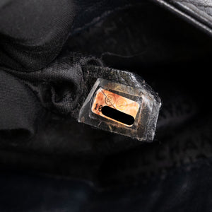 CHANEL ULTIMATE SMALL SOFT HOBO BAG BLACK QUILTED LAMBSKIN SHW