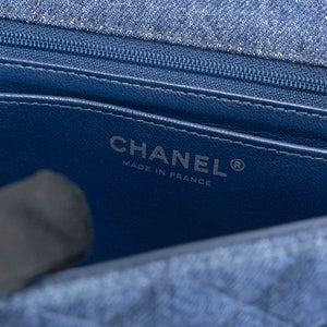 CHANEL DENIM MINI FLAP BAG BLUE WITH TWEED SHW