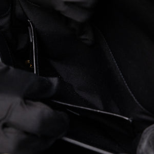 SAINT LAURENT SAC MOUJIK TOP HANDLE BLACK GRAINED LEATHER GHW
