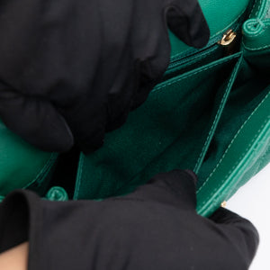 CHANEL SMALL COCO HANDLE CAVIAR GREEN LGHW