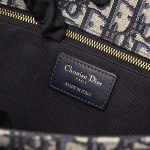 CHRISTIAN DIOR 30 MONTAIGNE CHAIN BAG OBLIQUE JACQUARD BLUE GHW