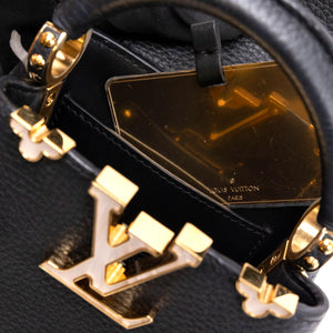 LOUIS VUITTON CAPUCINES NANO HANDBAG BLACK GHW