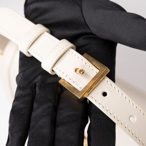 SAINT LAURENT SOLFERINO MEDIUM SATCHEL BAG WHITE CALFSKIN GHW