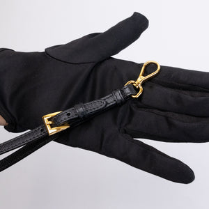 PRADA WALLET ON CHAIN SAFFIANO LEATHER BLACK GHW