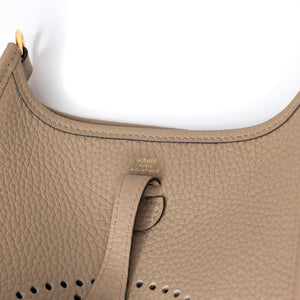 HERMES EVELYNE 16 CLEMENCE BEIGE MARFA GHW STAMP W