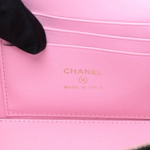 CHANEL 23P VANITY TOP HANDLE LAMBSKIN LEATHER BLACK BAG
