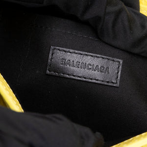 BALENCIAGA SMALL LE CAGOLE SLING SHOULDER BAG YELLOW LAMBSKIN LEATHER SHW
