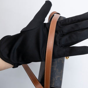 CELINE CLUTCH ON STRAP TABOU TRIOMPHE CANVAS / CALFSKIN TAN GHW