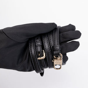 CHRISTIAN DIOR D-JOY MICRO BAG BLACK LAMBSKIN LEATHER LGHW