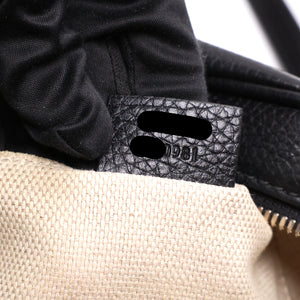 GUCCI SOHO DISCO CAMERA BAG CALFSKIN LEATHER BLACK LGHW
