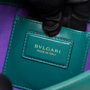 BVLGARI SERPENTI FOREVER WALLET ON CHAIN CALFSKIN GREEN LGHW