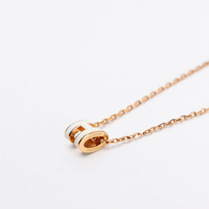 HERMES MINI POP H NECKLACE BLANC GHW
