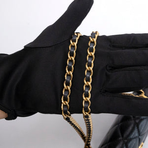 CHANEL DYNASTY FLAP PHONE HOLDER BLACK LAMBSKIN GHW