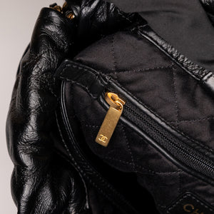 CHANEL 22 BACKPACK CALFSKIN BLACK GHW (MICROCHIP)