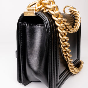 CHANEL 22C MINI BOY BAG CALFSKIN LEATHER GHW(MICROCHIP)