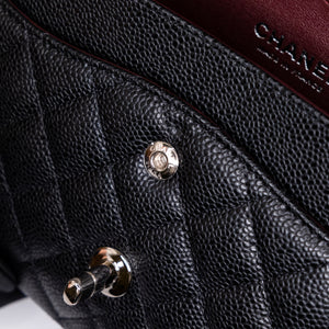 CHANEL CLASSIC FLAP MEDIUM BLACK CAVIAR LEATHER SHW