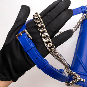 CHRISTAIN DIOR DIORAMA WALLET ON CHAIN BLUE LAMBSKIN LEATHER SHW