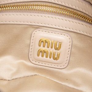 MIUMIU ARCADIE MATELASSE NAPPA LEATHER BAG POWDER PINK GHW