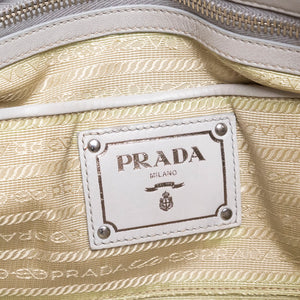 PRADA NAPPA GAUFFRE LARGE BAG GREY SHW