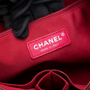 CHANEL LARGE GABRIELLE HOBO BAG TWEED / CALFSKIN RED / MULTICOLOUR HARDWARE