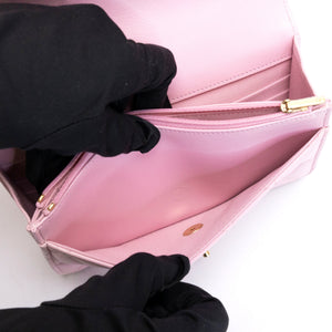 CHANEL 24S TOP HANDLE WALLET ON CHAIN PINK LAMBSKIN GHW