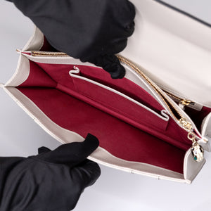 BVLGARI SEPRENTI FOREVER SHOULDER BAG WHITE GHW
