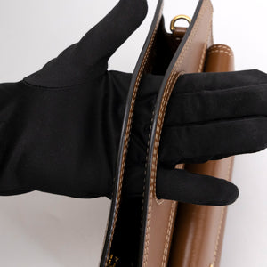 BURBERRY MINI POCKET BAG BROWN CALFSKIN GHW