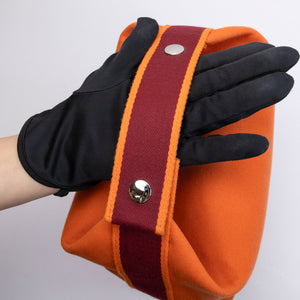 HERMES SMALL BRIDE-A-BRAC TRAVEL CASE ORANGE FEU CANVAS SHW