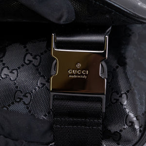 GUCCI SUPREME MESSENGER BAG BLACK COATED CANVAS SHW