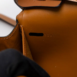 CELINE DOUBLE FLAP TRIOMPHE CANVAS WALLET ON STRAP GHW