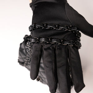 CHANEL MINI SQUARE FLAP BAG LAMBSKIN SO BLACK (MICROCHIP)