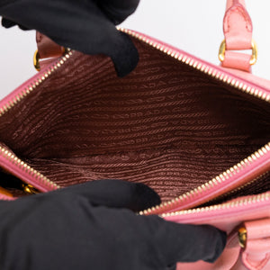 PRADA SAFFIANO SMALL TOTE BAG PINK GHW