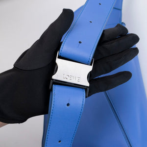 LOEWE MINI PUZZLE BUM BAG BLUE CALFSKIN SHW