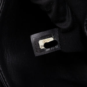CHANEL QUILTED CHEVRON HANDLE WITH CHIC BUCKET BAG BLACK LAMBSKIN LEATHER GHW