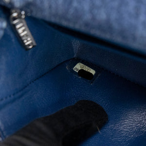CHANEL DENIM MINI FLAP BAG BLUE WITH TWEED SHW