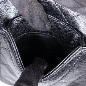 CHANEL SMALL 25 HANDBAG GRAINED CALFSKIN BLACK GHW (MICROCHIP)